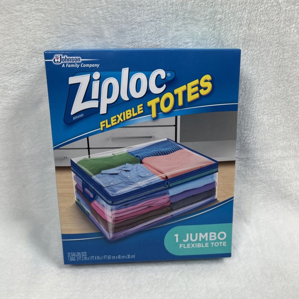 Ziploc Flexible Totes Jumbo 22 Gallon Bag Storage Bags Vacuum